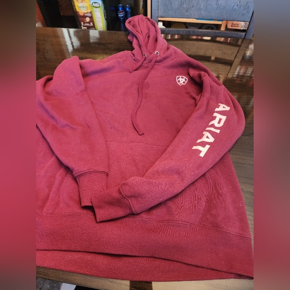 Ariat Sweaters - Ariat red and pink hoodie 2xl